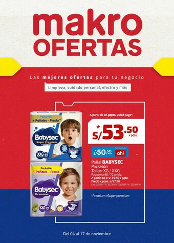 Makro Pañales babysec oferta