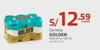 Makro Cerveza golden pack de 6 x 355 ml. oferta