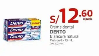 Makro Crema dental dento blancura natural pack de 6 x 75 ml. oferta