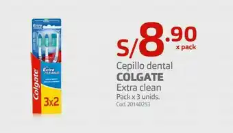 Makro Cepillo dental colgate extra clean pack de 3 unids oferta