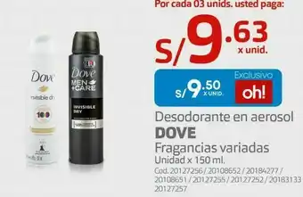 Makro Desodorante en aerosol dove 150ml oferta
