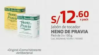 Makro Jabón de tocador heno de pravia pack de 3 x 150 g oferta