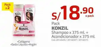Makro Pack konzil shampoo x 375 ml. + acondicionador x 375 ml. oferta