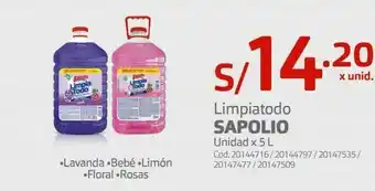 Makro Limpiatodo sapolio 5l oferta