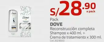 Makro Pack dove reconstrucción completa shampoo + crema de tratamiento oferta