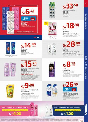 Makro Shampoo sedal oferta