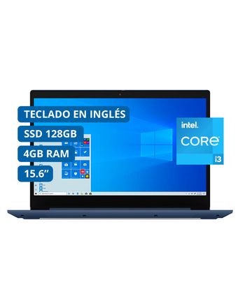 Tiendas EFE Laptop lenovo ideapad 3i 15.6"; fhd intel core i3 (11va) 4gb 128gb ssd abyss blue teclado en inglés oferta