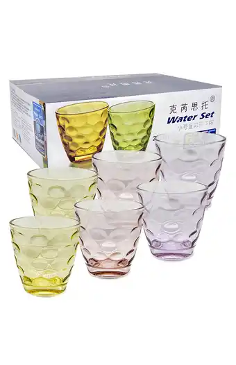 Tiendas EFE Set x 6 vasos de vidrio de 200 ml c/u oferta