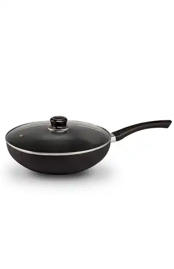 Tiendas EFE Sartén wok antiadherente record c/tapa de vidrio n° 30 2 mm oferta