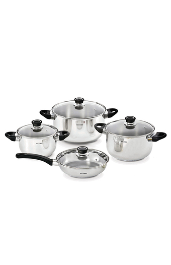 Tiendas EFE Juego de ollas record inoxset acero inoxidable 8 pz oferta