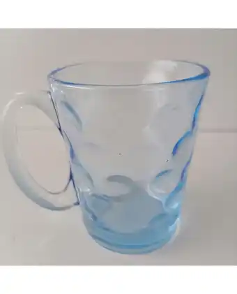 Tiendas EFE Juego x 4 tazas vidrio capacidad de 285 ml c/u - celeste oferta