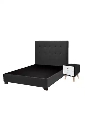 Tiendas EFE Juego de dormitorio falotih ariel 2 plz + velador - negro oferta