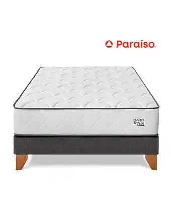 Tiendas EFE Cama euro poc style 1.5 plz almohada + protector cha oferta