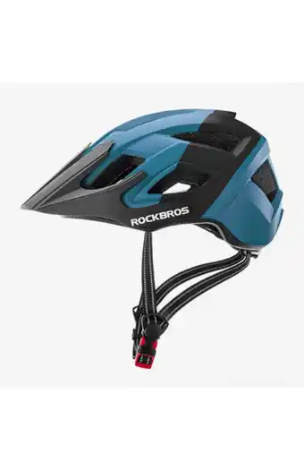 Tiendas EFE Casco rockbros - negro con celeste oferta