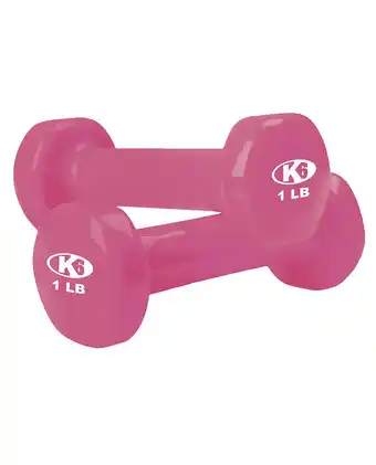 Tiendas EFE K6 par de mancuernas de vinil k6 1 lb rosado oferta