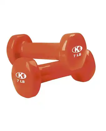 Tiendas EFE K6 par de mancuernas de vinil k6 7 lb naranja oferta