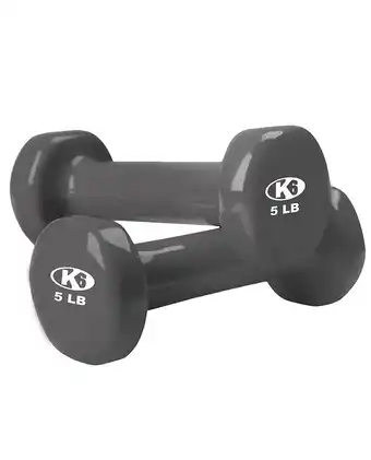 Tiendas EFE K6 par de mancuernas de vinil k6 5 lb gris oferta