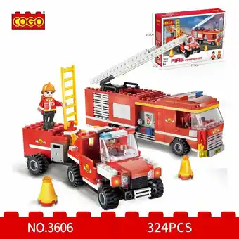 Tottus Set de bloques bomberos al rescate 324 pzs oferta