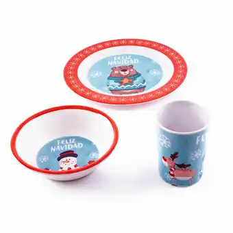 Tottus Set melamine infantil x 3 plato + bowl + vaso oferta