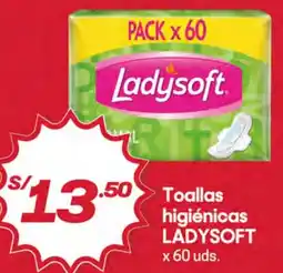 Hiperbodega Precio Uno Toallas higiénicas LADYSOFT x 60 uds. oferta