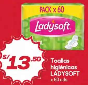 Hiperbodega Precio Uno Toallas higiénicas LADYSOFT x 60 uds. oferta