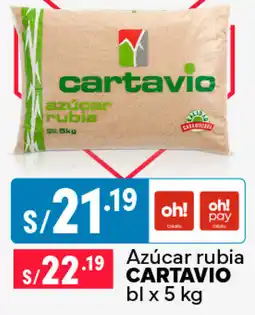 Plaza Vea Azúcar rubia CARTAVIO bl x 5 kg oferta