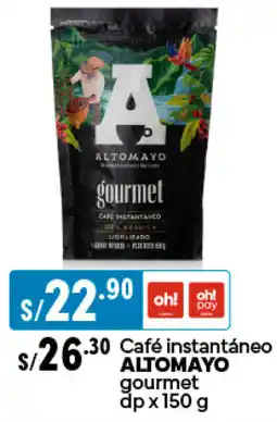 Plaza Vea Café instantáneo ALTOMAYO gourmet dp x 150g oferta