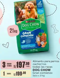 Makro Alimento para perros todas las razas DOG CHOW Gran comienzo Saco x 21kg oferta