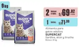 Makro Alimento para gatos adultos SUPERCAT Sardina, atún y trucha Bolsa x 9kg oferta