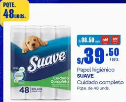 Makro Papel higiénico SUAVE Cuidado completo Pqte. de 48 unds. oferta