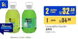 Makro Lavavajilla líquido ARO Galón x 5L oferta