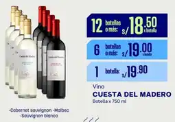 Makro Vino CUESTA DEL MADERO Botella x 750 ml oferta