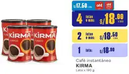 Makro Café instantáneo KIRMA 4 Latas x 190g oferta