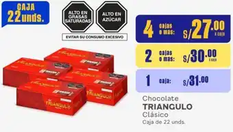 Makro Chocolate TRIANGULO Clásico Caja de 22 unds. oferta