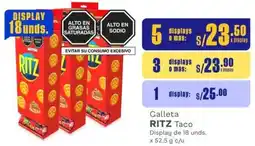 Makro Galleta RITZ Taco Display de 18 unds. x 52.5g oferta