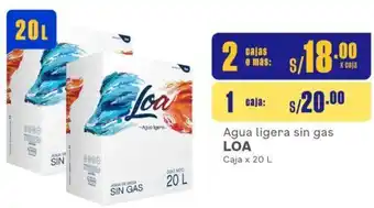 Makro Agua ligera sin gas LOA Caja x 20L oferta
