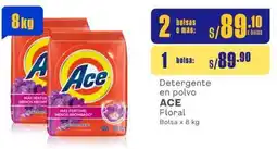 Makro Detergente en polvo ACE Floral Bolsa x 8 kg oferta
