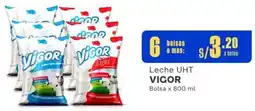Makro Leche UHT VIGOR Bolsa x 800 ml oferta