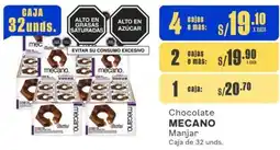Makro Chocolate MECANO Manjar Caja de 32 unds. oferta