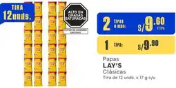 Makro Papas LAY'S Clásicas Tira de 12 unds. x 17g oferta