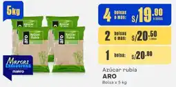 Makro Azúcar rubia ARO Bolsa x 5kg oferta
