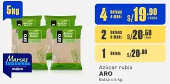 Makro Azúcar rubia ARO Bolsa x 5kg oferta