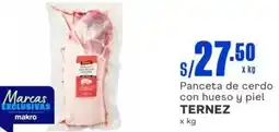 Makro Panceta de cerdo con hueso y piel TERNEZ x kg oferta