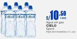Makro Agua sin gas CIELO Sport Pack de 6 botellas x 1L oferta
