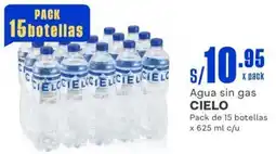 Makro Agua sin gas CIELO Pack de 15 botellas x 625ml oferta
