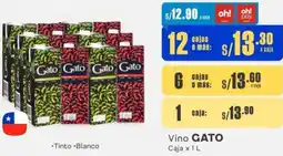 Makro Vino GATO Caja x 1L oferta