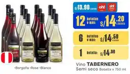 Makro Vino TABERNERO Semi seco Botella x 750 ml oferta