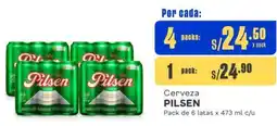 Makro Cerveza PILSEN Pack de 6 latas x 473ml oferta