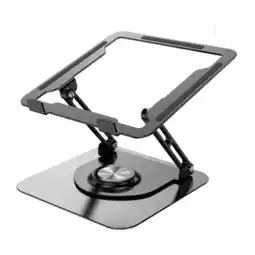 Tiendas EFE Soporte para laptop plegable s&t con base giratoria aluminio hf147 negro oferta
