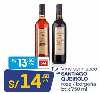 Vino semi seco Santiago Queirolo 750ml